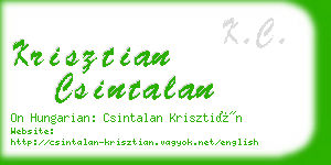 krisztian csintalan business card